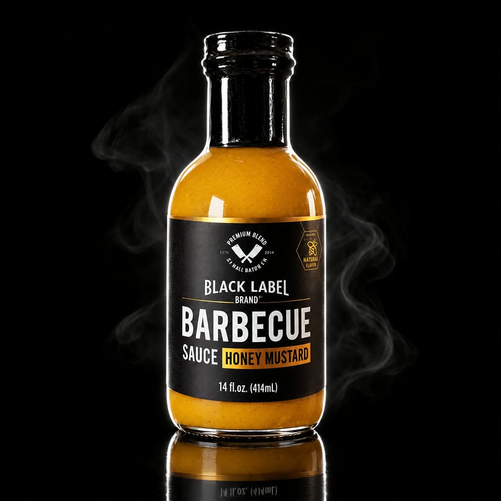 Black Label Honey Mustard barbecue sauce