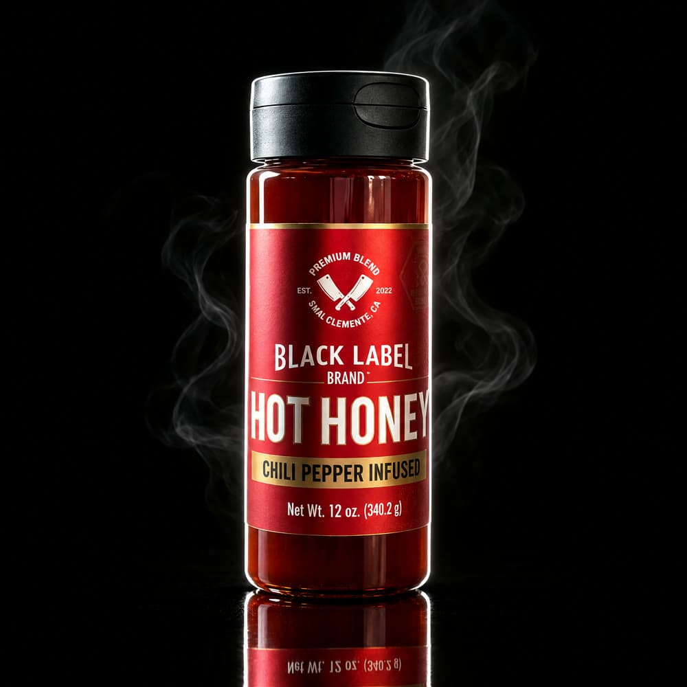 Black Label Hot Honey barbecue sauce