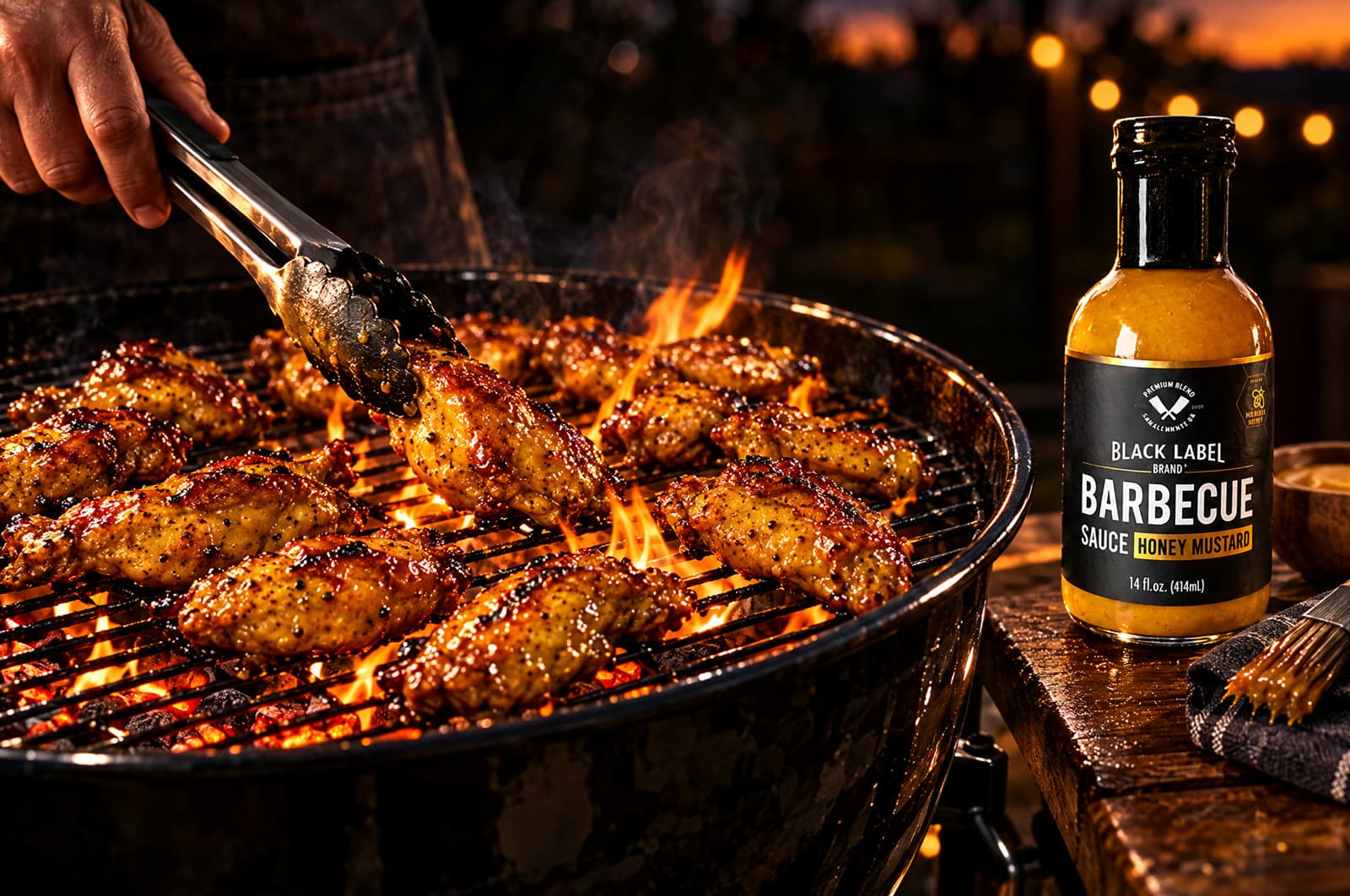 Kettle Grill Honey Mustard Wings